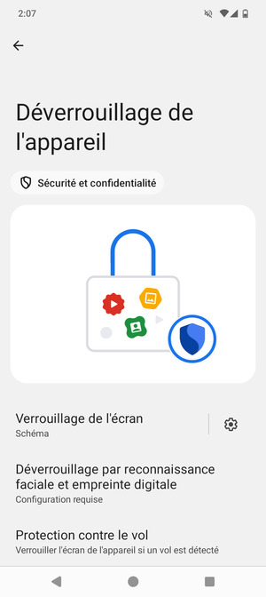 Votre téléphone est maintenant sécurisé par un écran de verrouillage