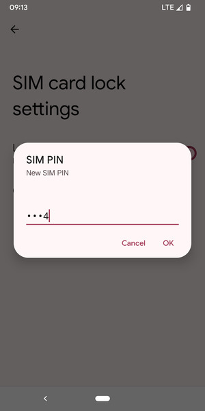 Enter your New SIM PIN and select OK
