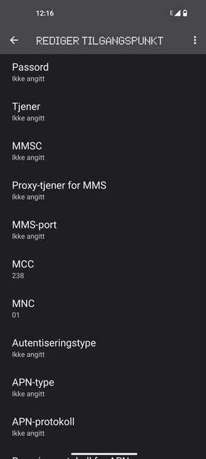 Bla ned og skriv inn MMS-informasjon