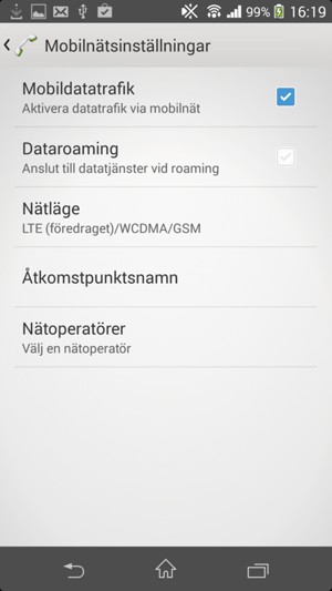 Välj Åtkomstpunktsnamn
