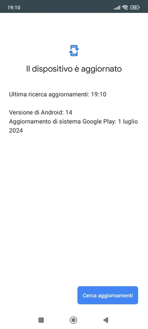 Se il tuo telefono è aggiornato, vedrai la seguente schermata
