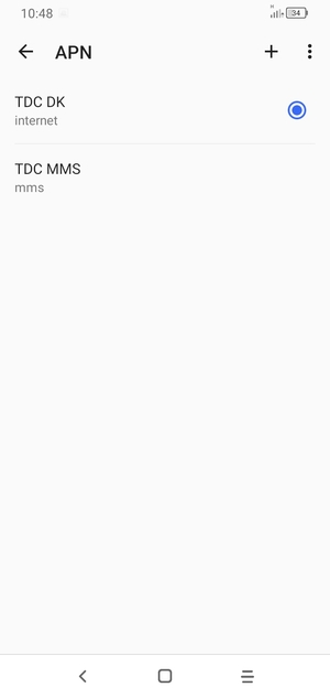 Seleziona il tasto Menu