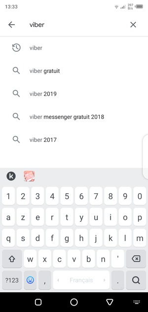 Saisissez le nom de l'appli et sélectionnez Search