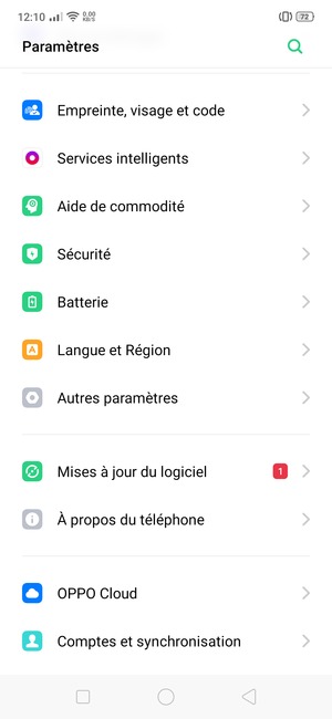 Faites défiler et sélectionnez Autres paramètres