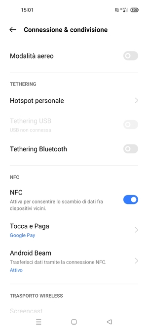 Seleziona Hotspot personale