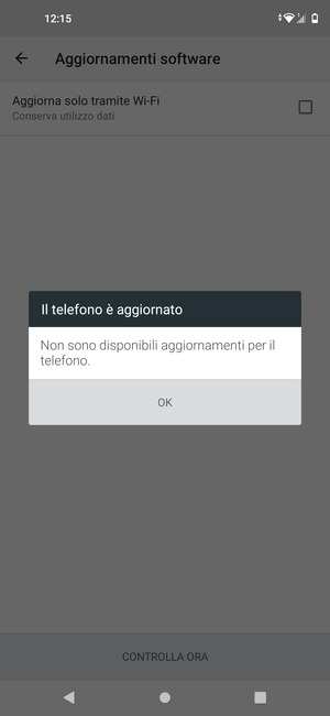 Se il tuo telefono è aggiornato, seleziona OK