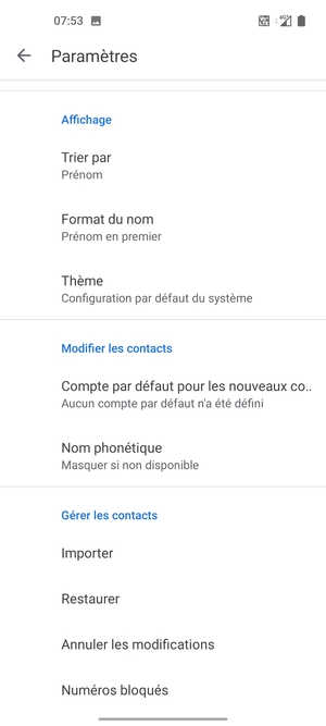 Faites défiler et sélectionnez Importer