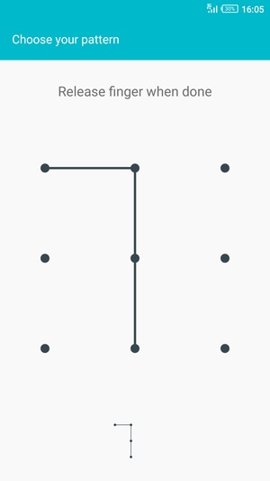 Draw the unlock pattern again