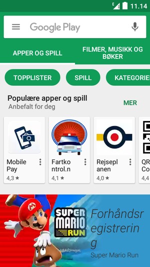 Velg søkefelt