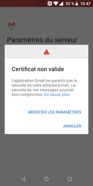 Sélectionnez MODIFIER LES PARAMÈTRES