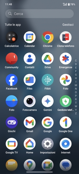 Seleziona Impostazioni