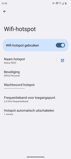 Uw telefoon is nu geïnstalleerd voor gebruik als modem