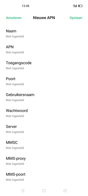 Voer mms-gegevens in