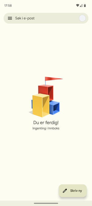 Gmail er klar til bruk