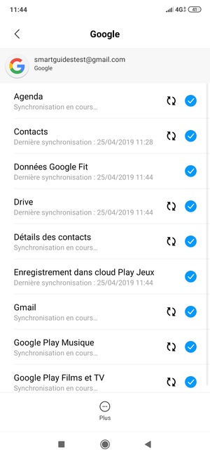 Vos informations seront synchronisées