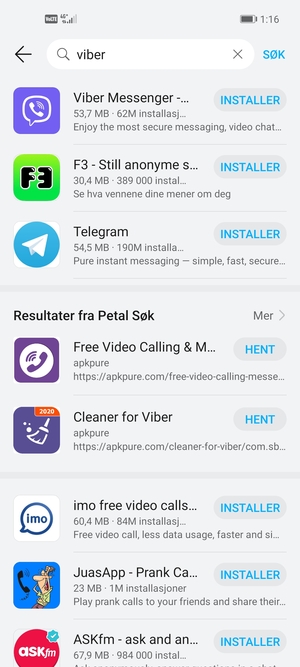 Velg app