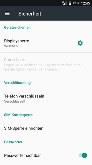 Wählen Sie Displaysperre