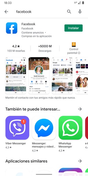 Seleccione la aplicación