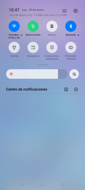 Deslice hacia abajo el menú superior de nuevo