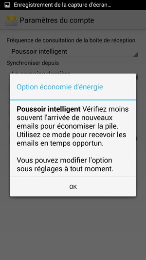 Sélectionnez OK
