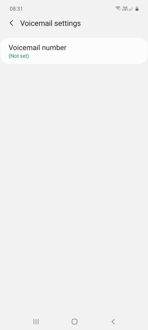Select Voicemail number
