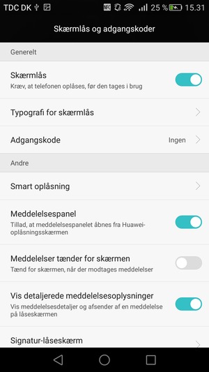 Vælg Adgangskode