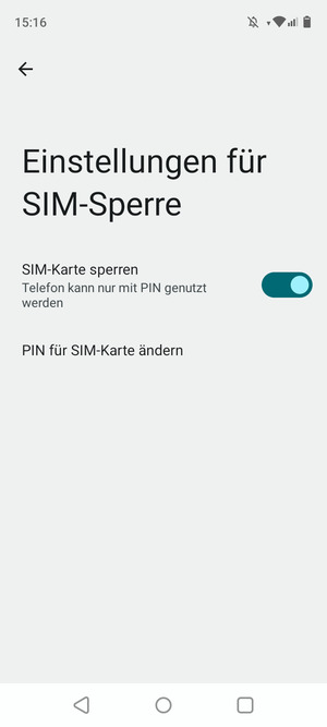Wählen Sie PIN für SIM-Karte ändern