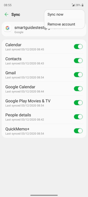 Select Sync now