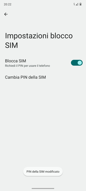Il tuo PIN della SIM è stato modificato