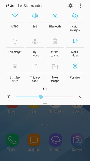Slå av Wi-Fi og Bluetooth