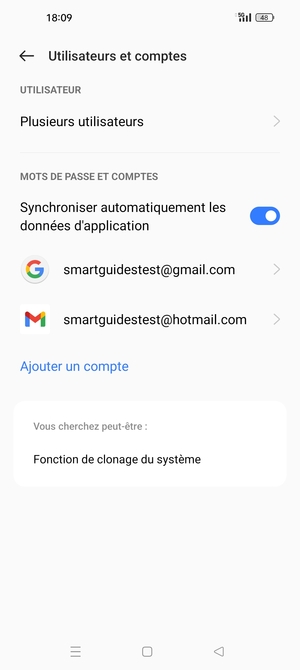 Sélectionnez votre compte Google
