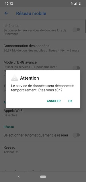Sélectionnez OK