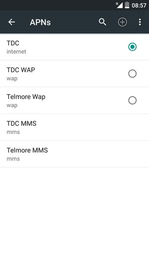 Select the Menu button