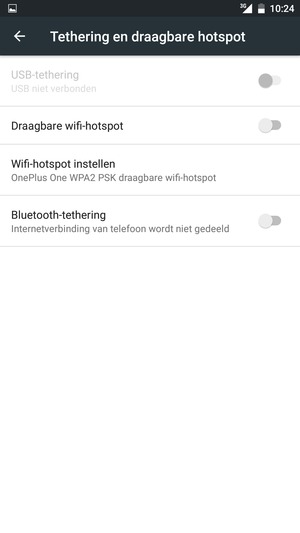 Selecteer Wifi-hotspot instellen