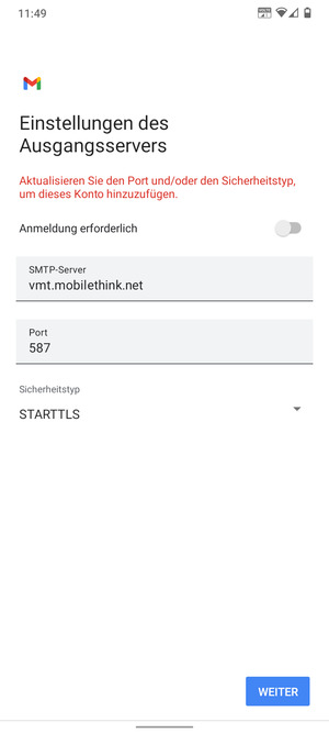 Wählen Sie Sicherheitstyp