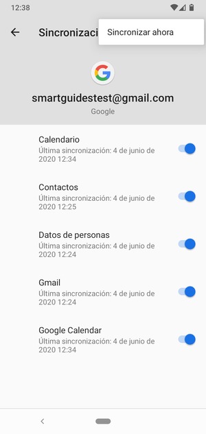 Seleccione Sincronizar ahora