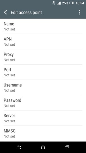 Enter MMS information