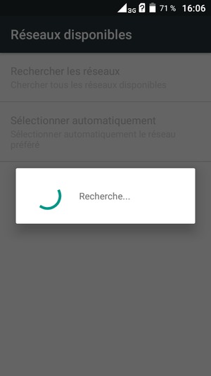 Veuillez attendre la fin de la recherche