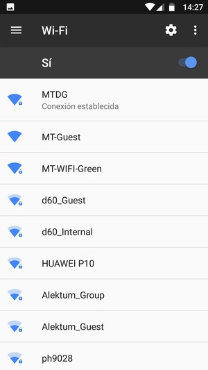 Ahora está conectado a la red Wi-Fi