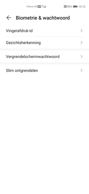 Selecteer Vergrendelscherm-wachtwoord