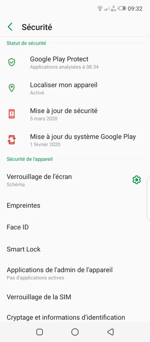 Votre téléphone est maintenant sécurisé par un écran de verrouillage