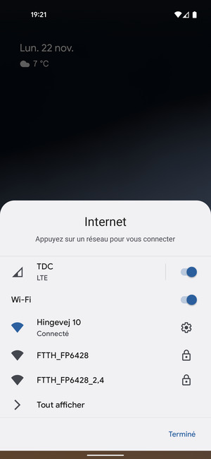 Désactiver le Wi-Fi