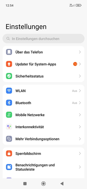 Wählen Sie Mehr Verbindungsoptionen