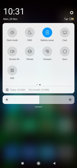 Turn on Battery saver