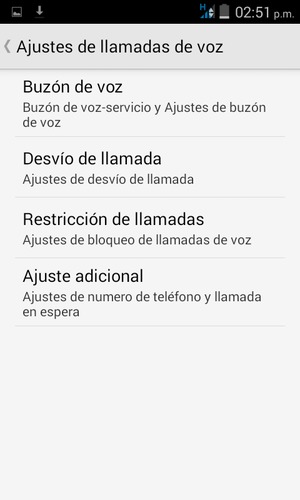 Seleccione Buzón de voz