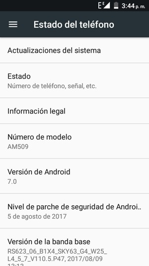 Seleccione Actualizaciones del sistema