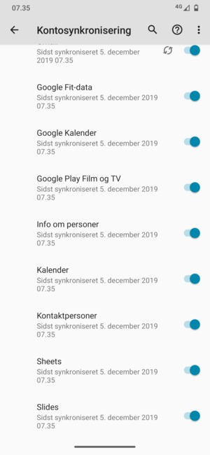 Kontroller at Kontaktpersoner er valgt