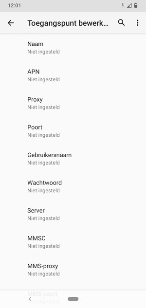 Voer internetgegevens in