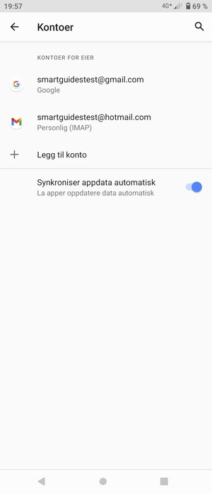 Velg din Google-konto