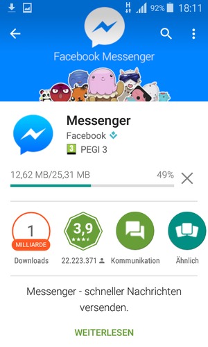 Warten Sie, bis der Installationsprozess  beendet ist